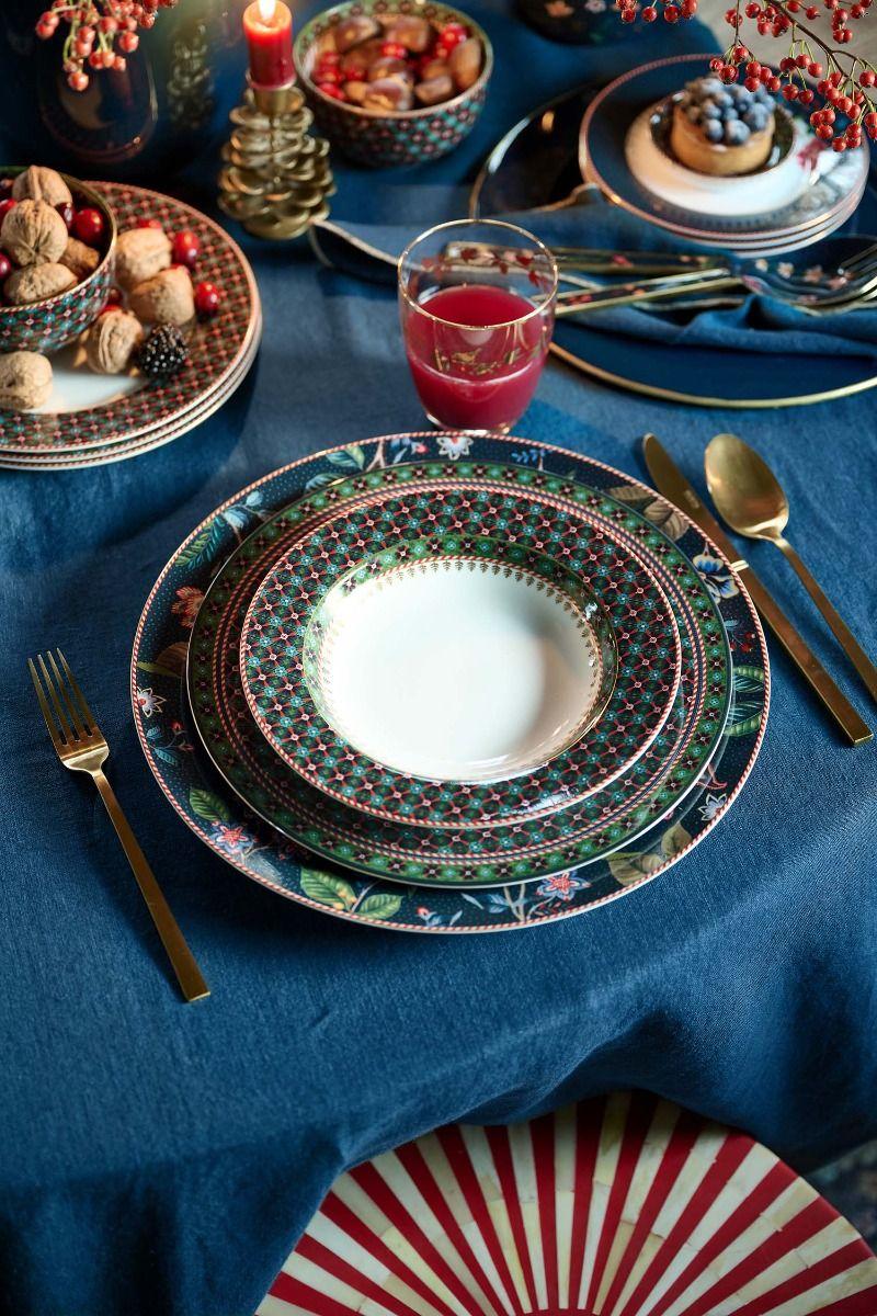 Pip Studio Diep Bord Clover Groen 21.5cm