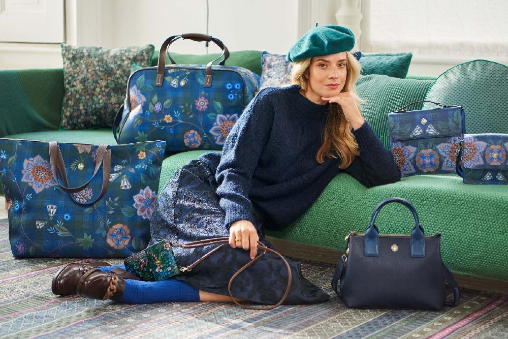 Pip Studio Fia Schoudertas Medium Blauw Groen