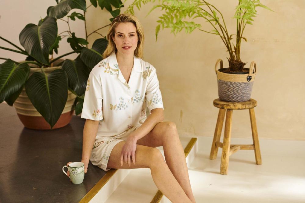 Pip Studio Flora Top Korte Mouw Blossom Chique Wit