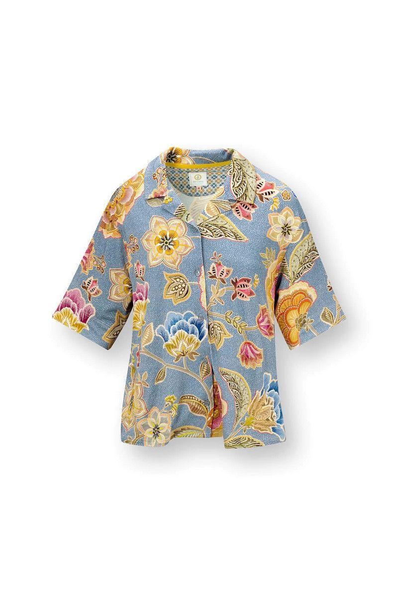 pip studio Flora Top Korte Mouw Matata Blauw Paars