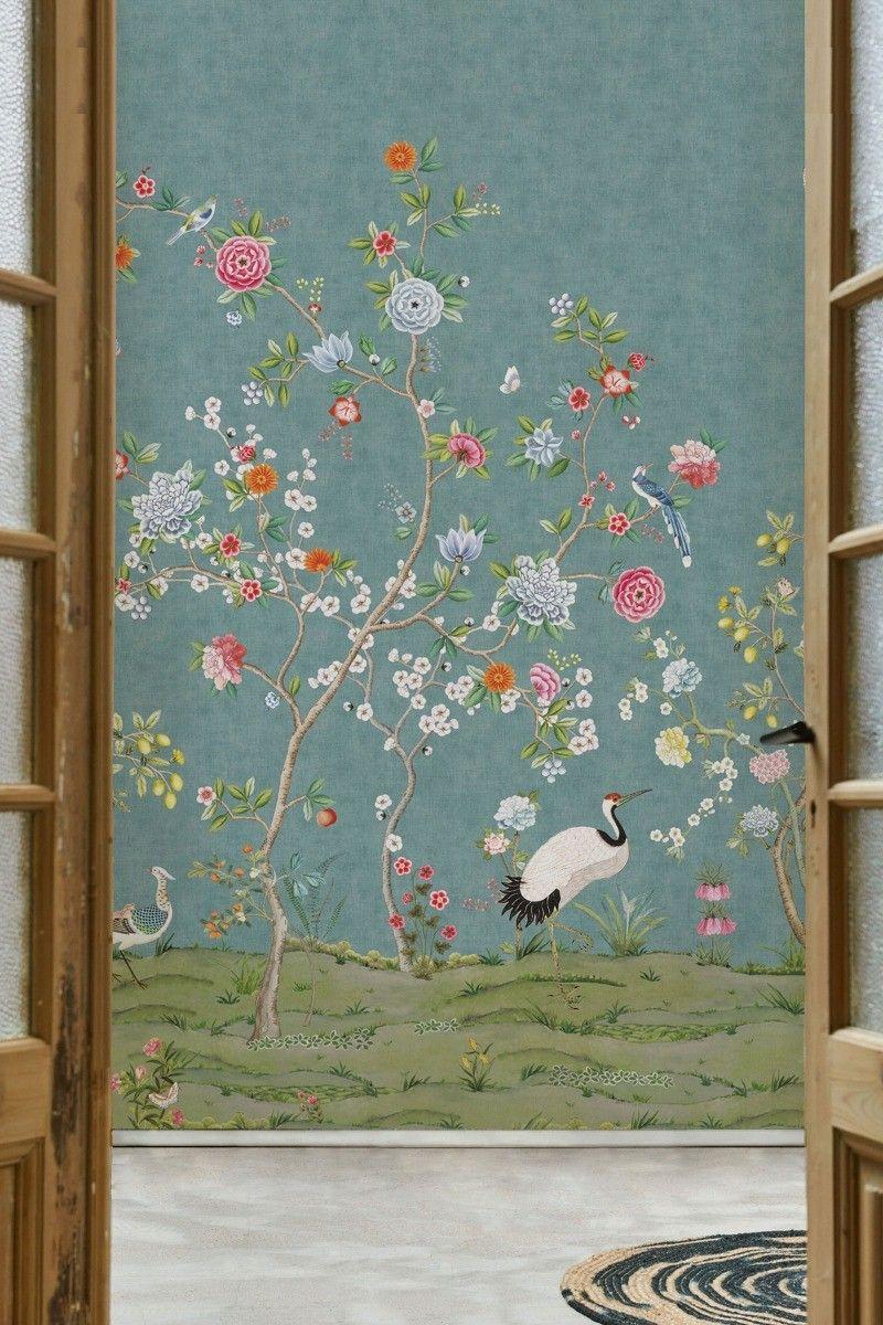 pip studio Pip Studio Good Morning Wallpower Donkerblauw