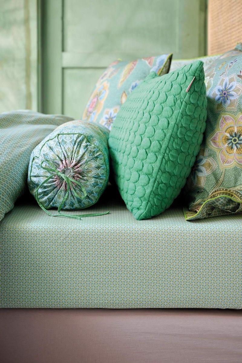 Pip Studio Hoeslaken Cross Stitch Lichtgroen Groen