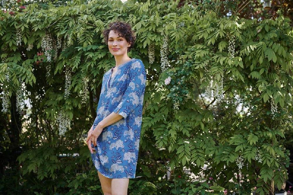 Pip Studio Jurk Flora Firenze Kobaltblauw