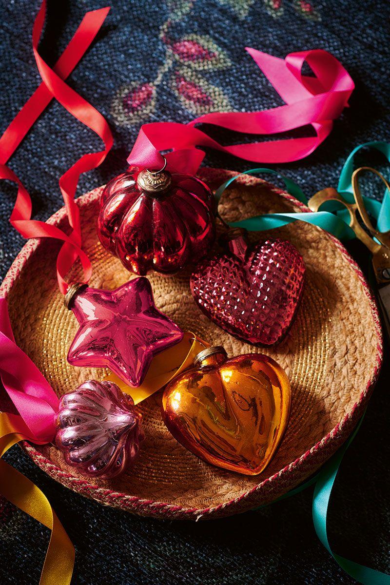 Pip Studio Kerstbal Glas Hart Geel 12.5cm