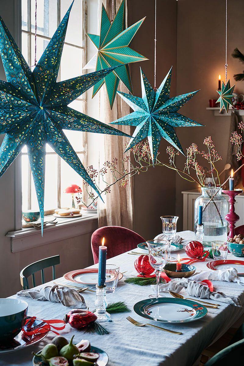 Pip Studio Kerstster Set/4 Papier Groen 20cm Groen