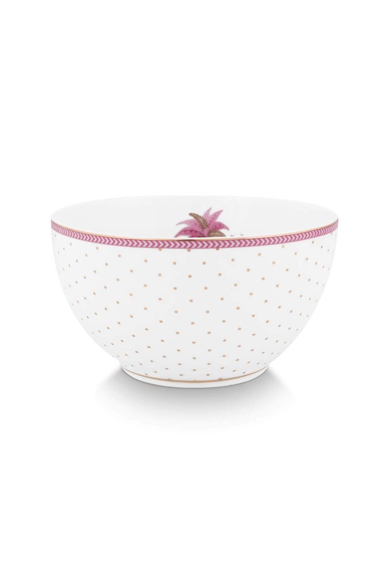pip studio Kom Jolie Stippen Goud Roze 15cm Wit