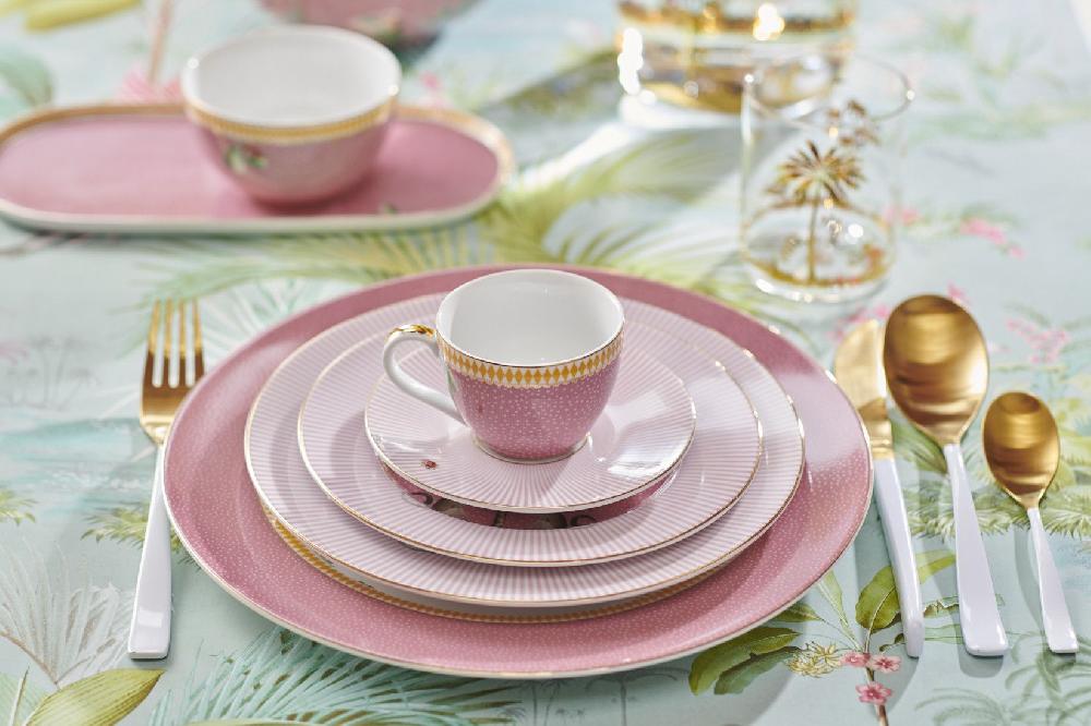 Pip Studio La Majorelle Espresso Kop & Schotel Roze