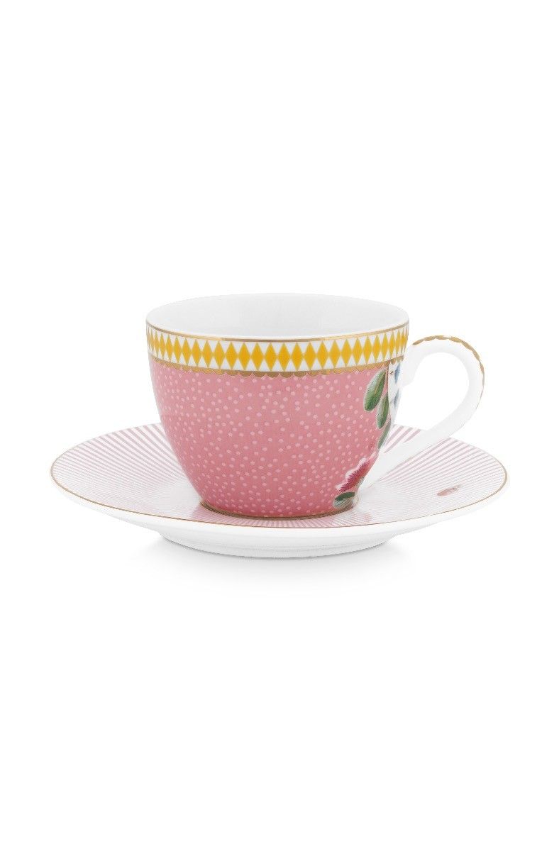 pip studio La Majorelle Espresso Kop & Schotel Roze