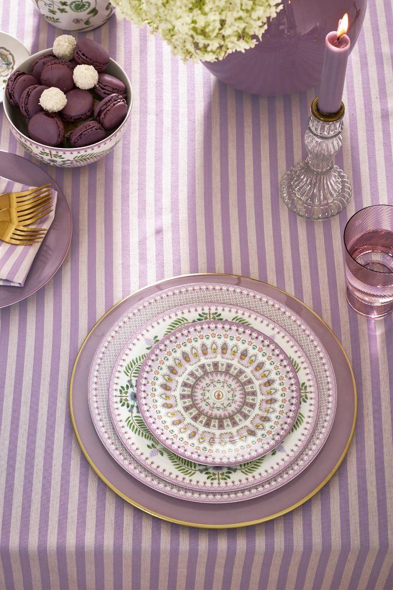 Pip Studio Lily & Lotus Gebaksbord Lila 17cm Multi