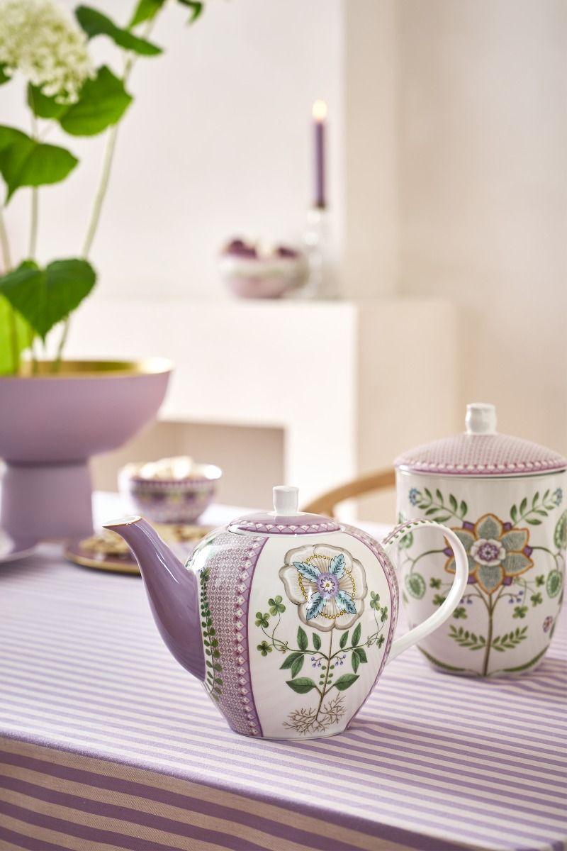 Pip Studio Lily & Lotus Theepot Groot Lila Paars