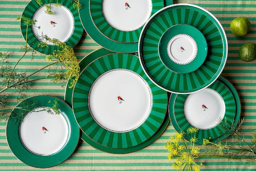 Pip Studio Love Birds Dinerbord Groen 26.5cm Groen