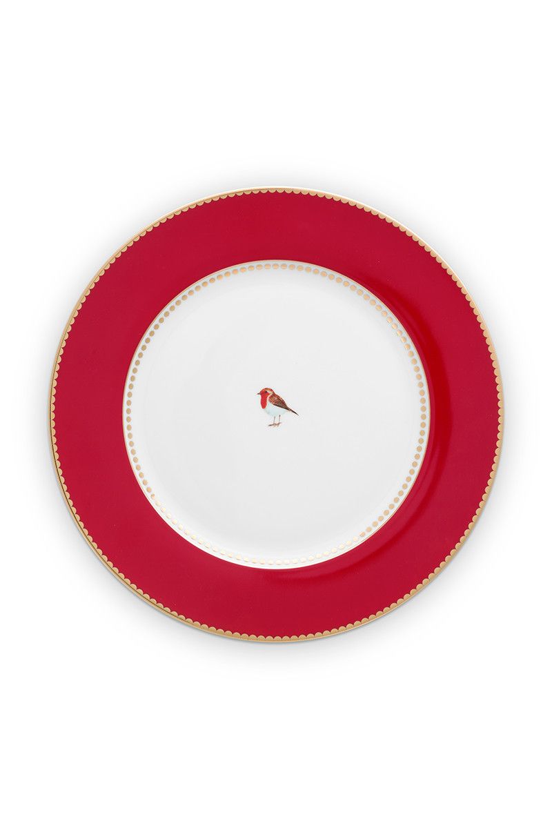 pip studio Love Birds Dinerbord Rood 26 5 cm Rood