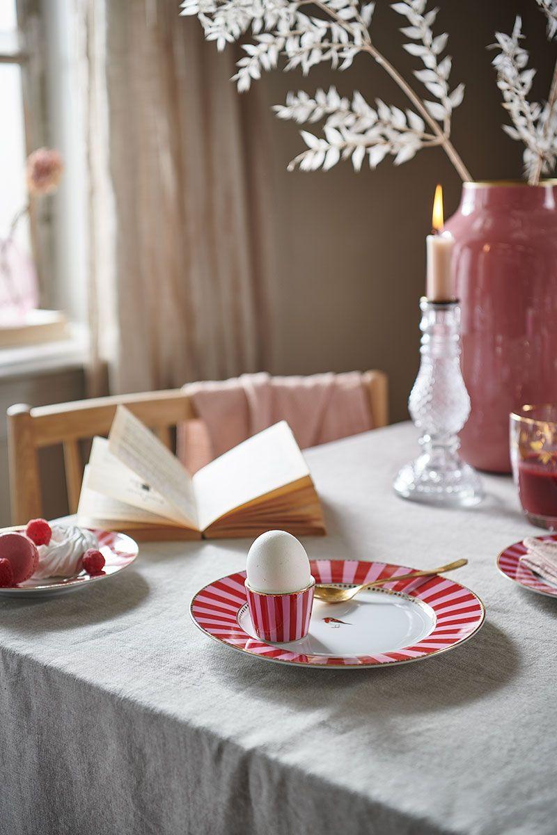 Pip Studio Love Birds Eierdopje Rood/Roze