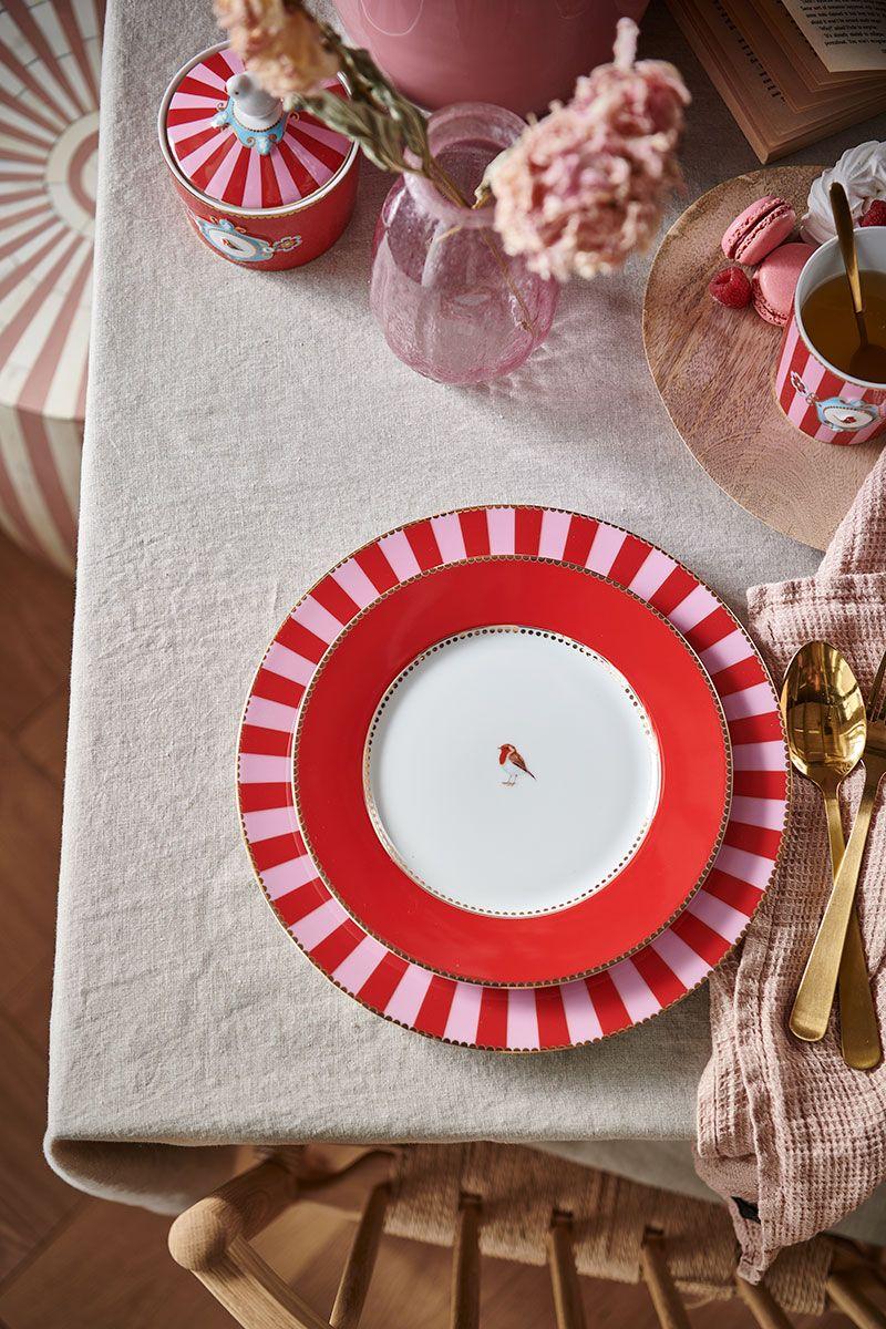 Pip Studio Love Birds Gebaksbord Rood 17 Cm