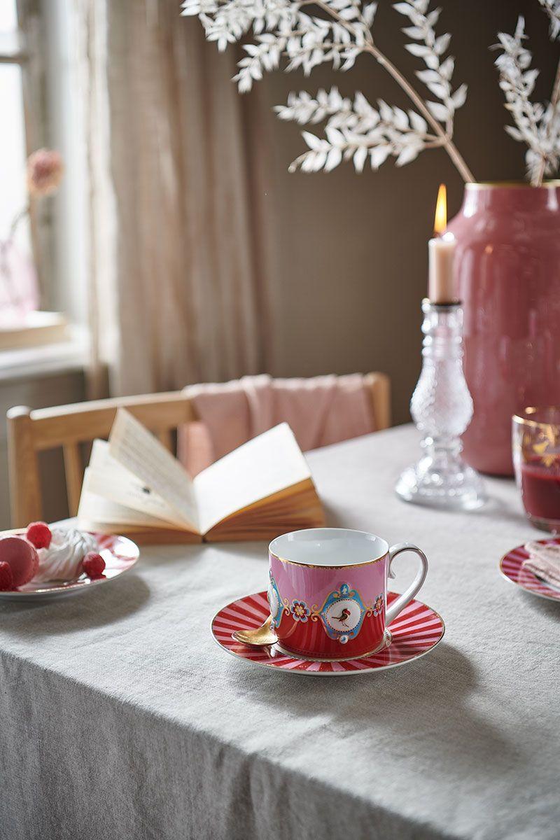 Pip Studio Love Birds Mok Groot Rood/Roze