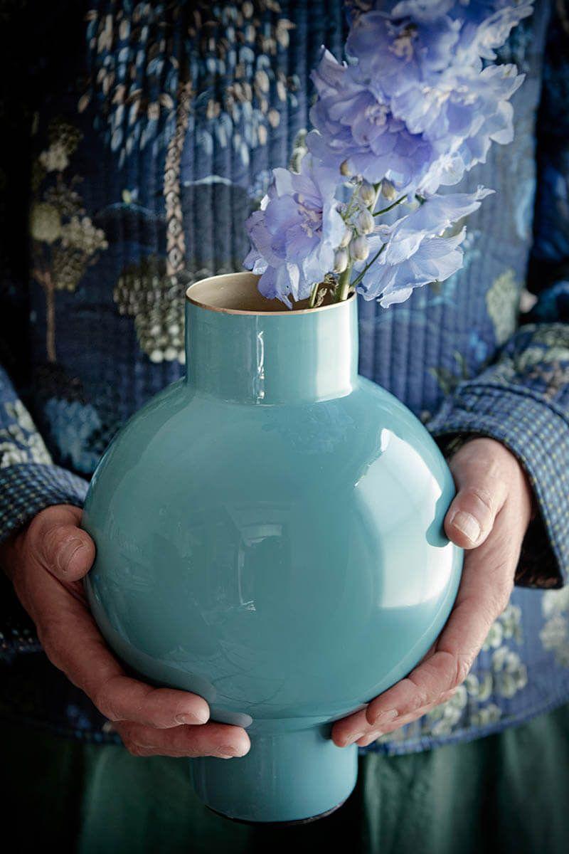 Pip Studio Metalen Vaas Groen 24cm Rood