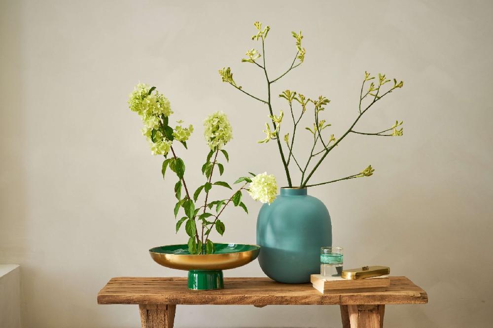 Pip Studio Metalen Vaas Mat Lichtblauw 32cm Paars