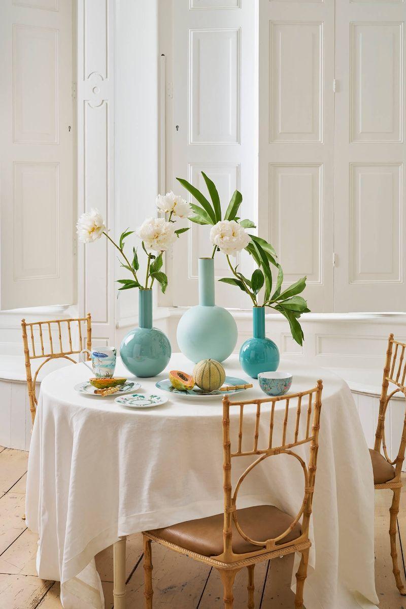 Pip Studio Metalen Vaas Medium Blauw 33cm Blauw