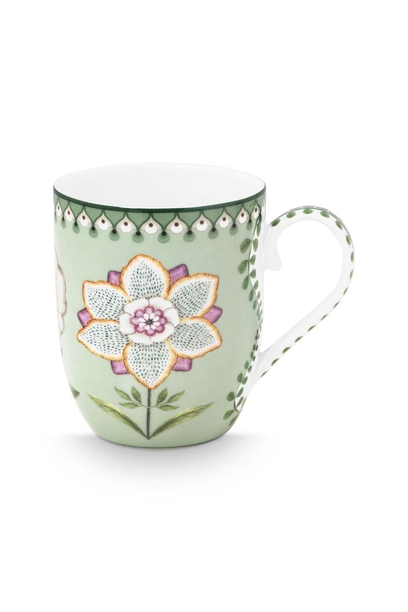 pip studio Mok Klein Lily&Lotus Licht Groen Wit