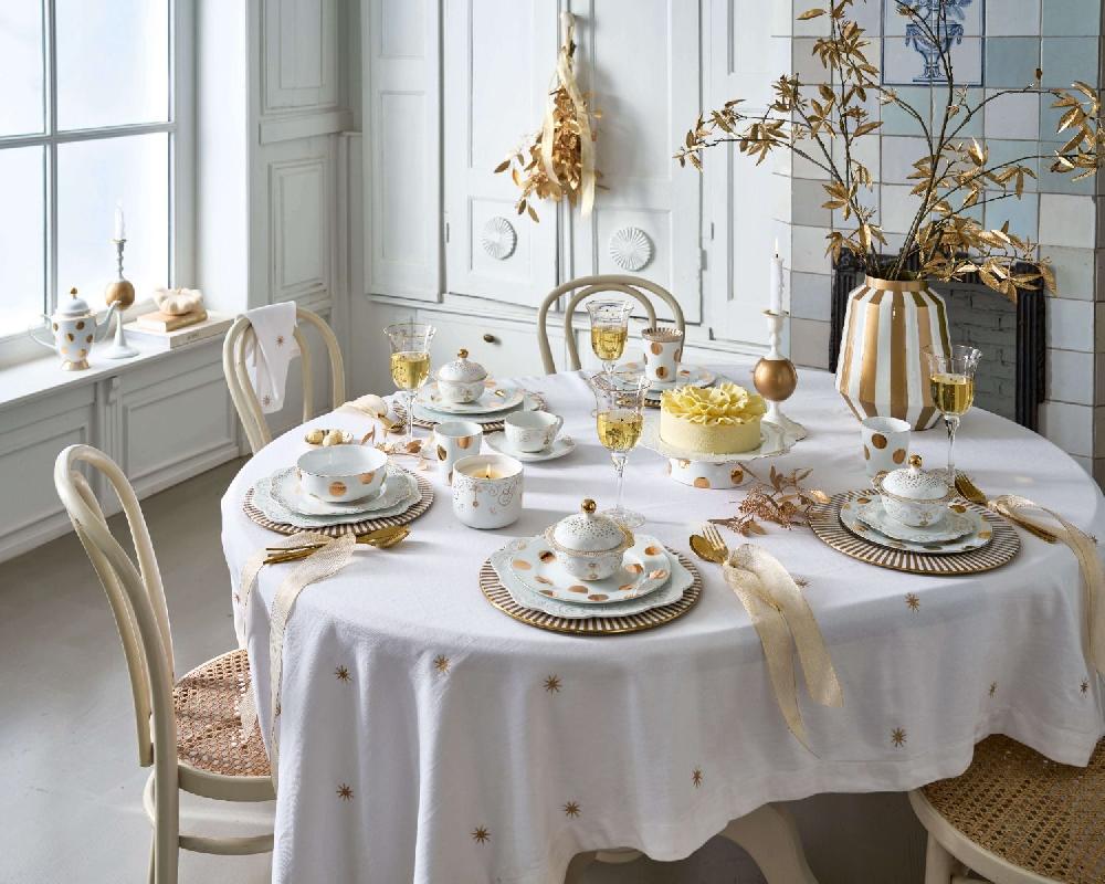 Pip Studio Mok Klein & Theetip Dot Delight Wit-Goud