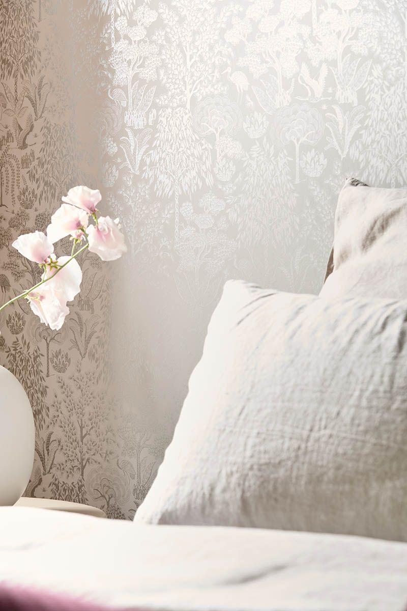 Pip Studio Pip Studio Origami Tree Vliesbehang Gebroken Wit/Zilver Blauw