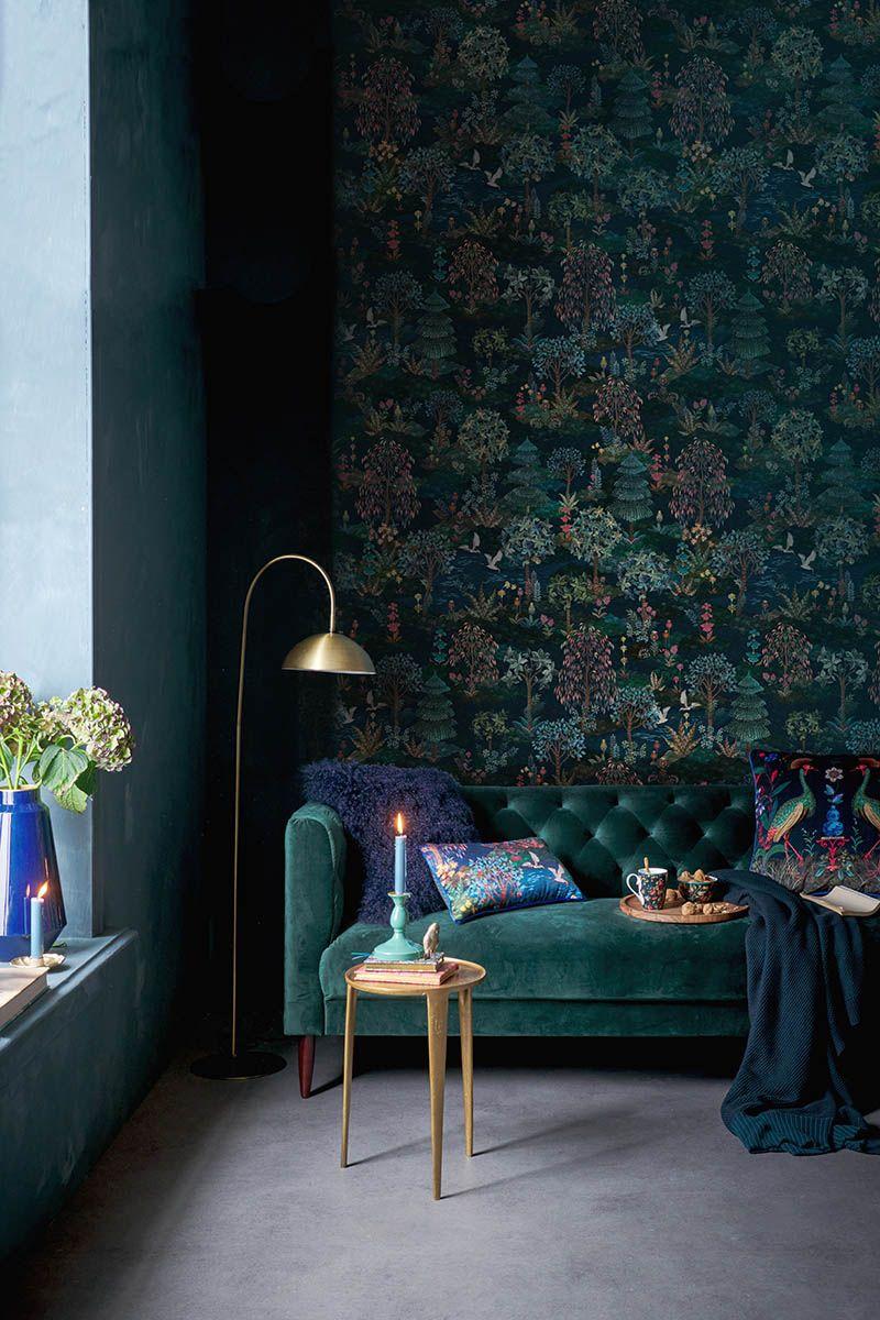 Pip Studio Pip Studio Pip Garden Infinito Wallpower Donker Blauw