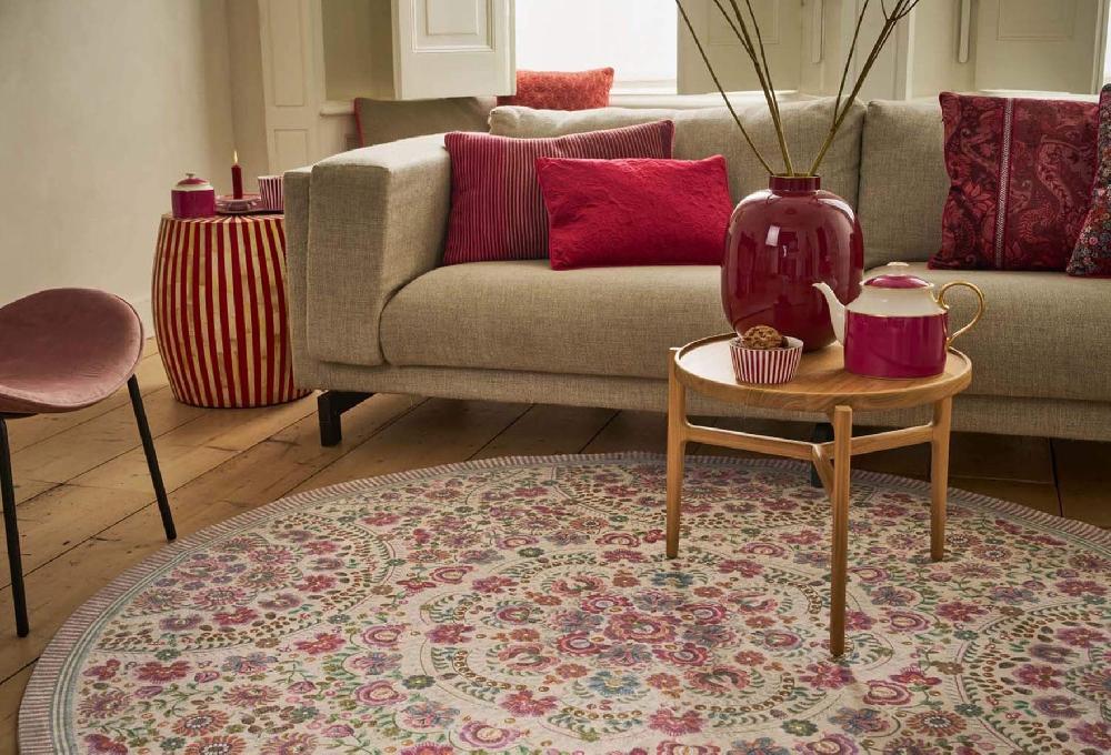 Pip Studio Rond Vloerkleed Il Ricamo By Pip Zand