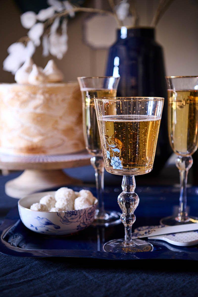 Pip Studio Royal Golden Flower Wijnglas Hoog