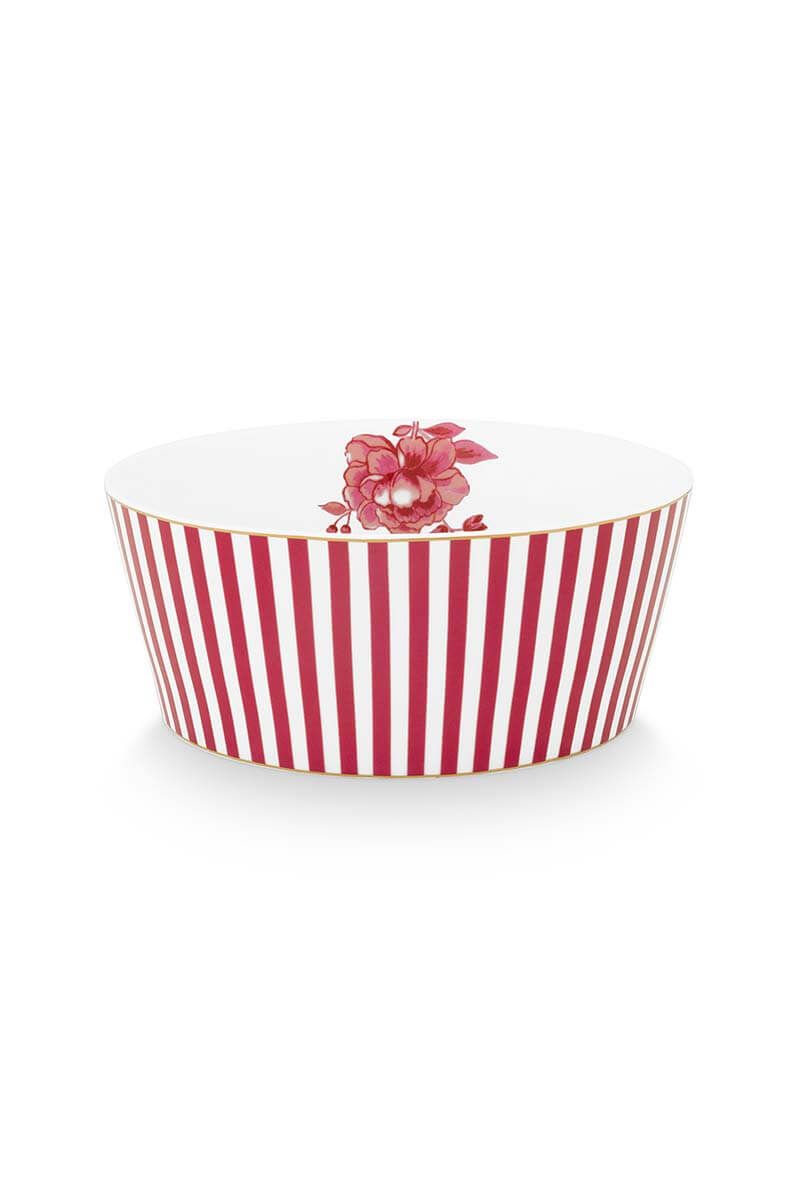 pip studio Royal Stripes Kom Donkerroze 15cm Roze