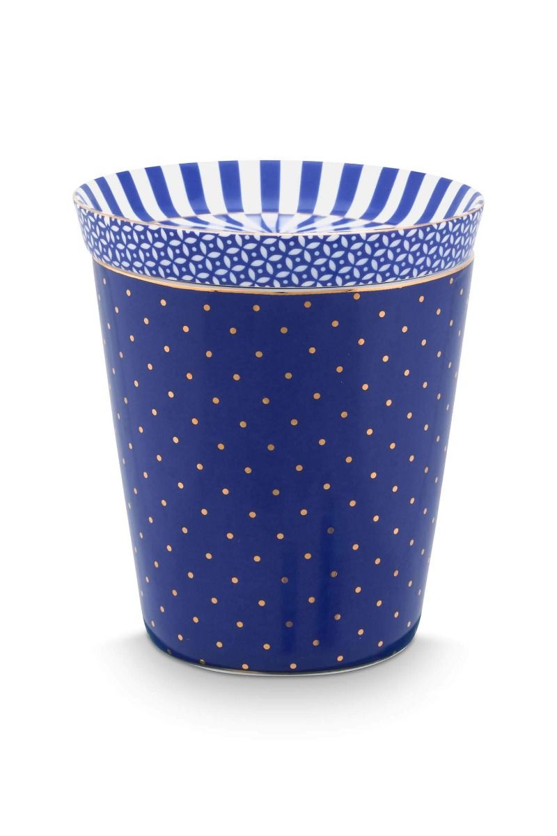 pip studio Royal Stripes Mok Stippen & Theetip Blauw
