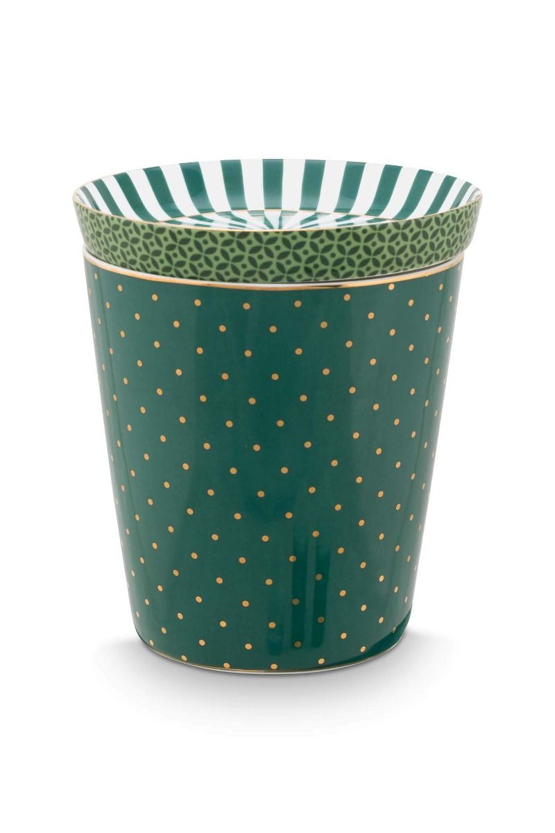 pip studio Royal Stripes Mok Stippen & Theetip Groen