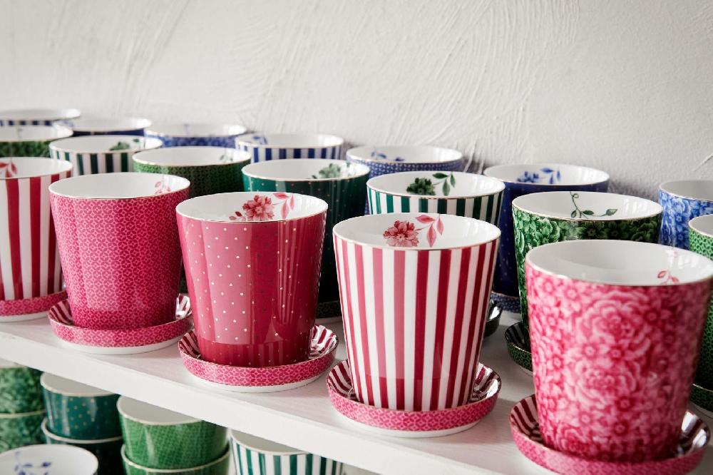 Pip Studio Royal Stripes Mok Stippen & Theetip Roze