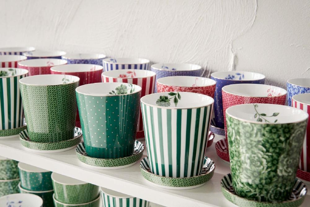 Pip Studio Royal Stripes Mok & Theetip Groen
