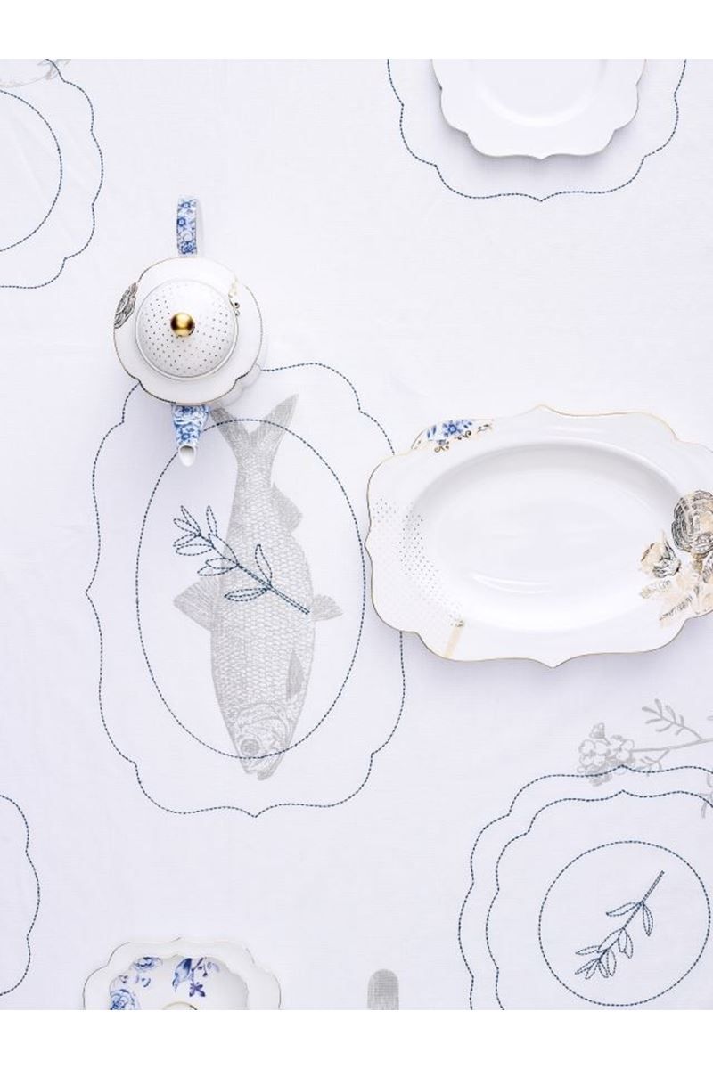 Pip Studio Royal White Ovale Serveer Schaal 40 Cm