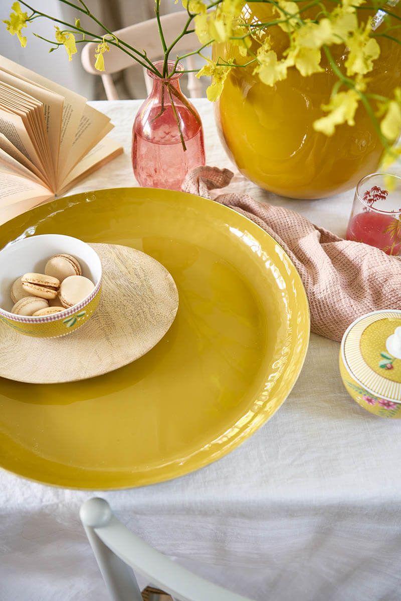 Pip Studio Schaal Geëmailleerd Oker 40cm