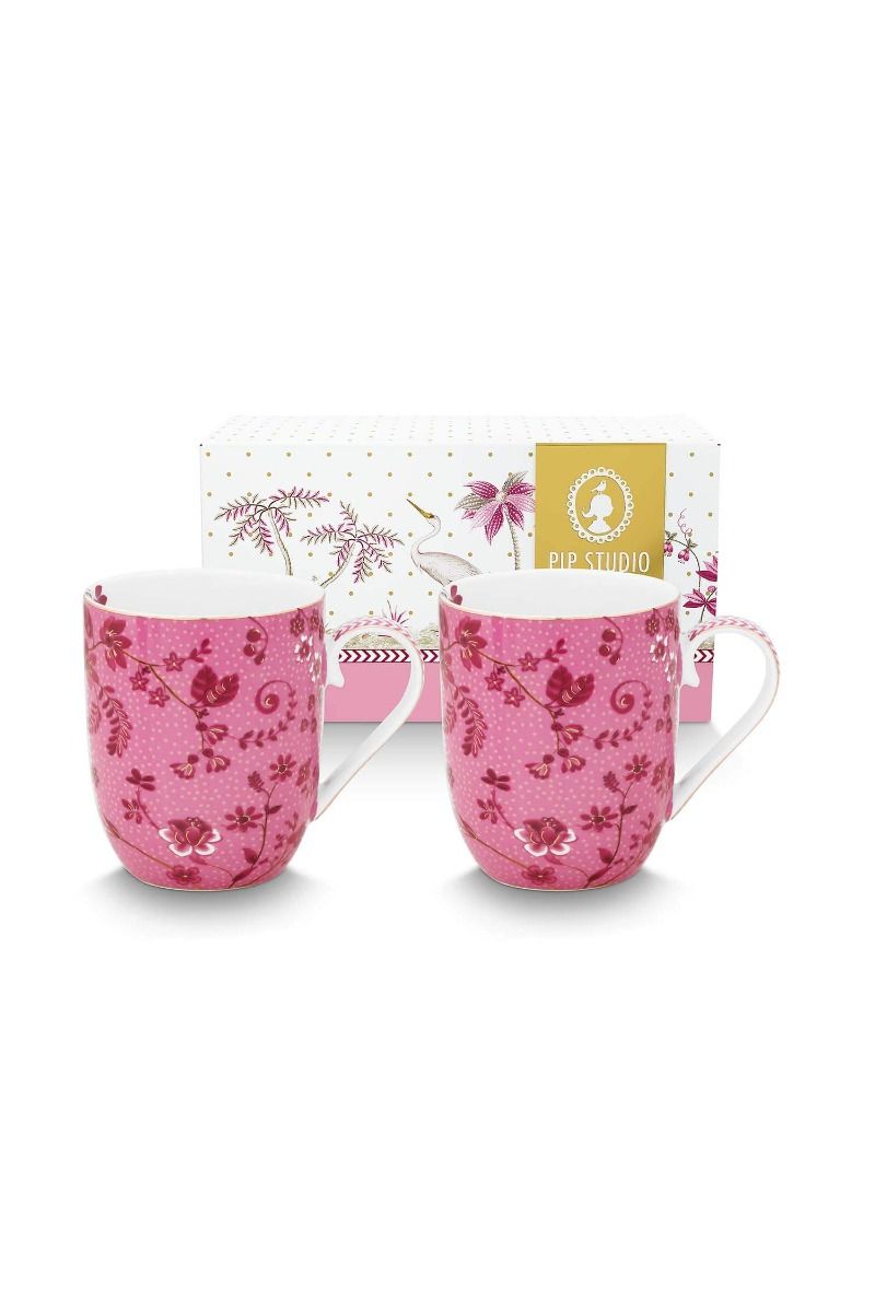 pip studio Set/2 Mokken Klein Jolie Bloemen Roze