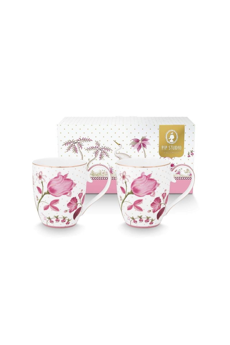 pip studio Set/2 Mokken XL Jolie Tulp Roze