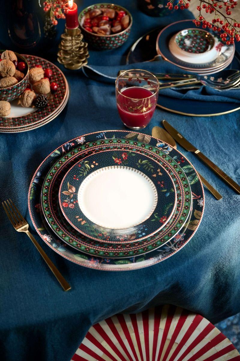 Pip Studio Set/3 Ontbijt Set Berry Blues