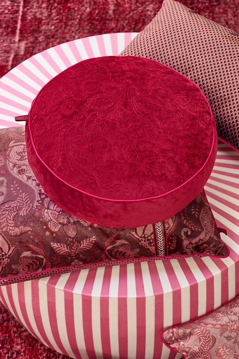 Pip Studio Sierkussen Rond Quiltey Days Roze Blauw