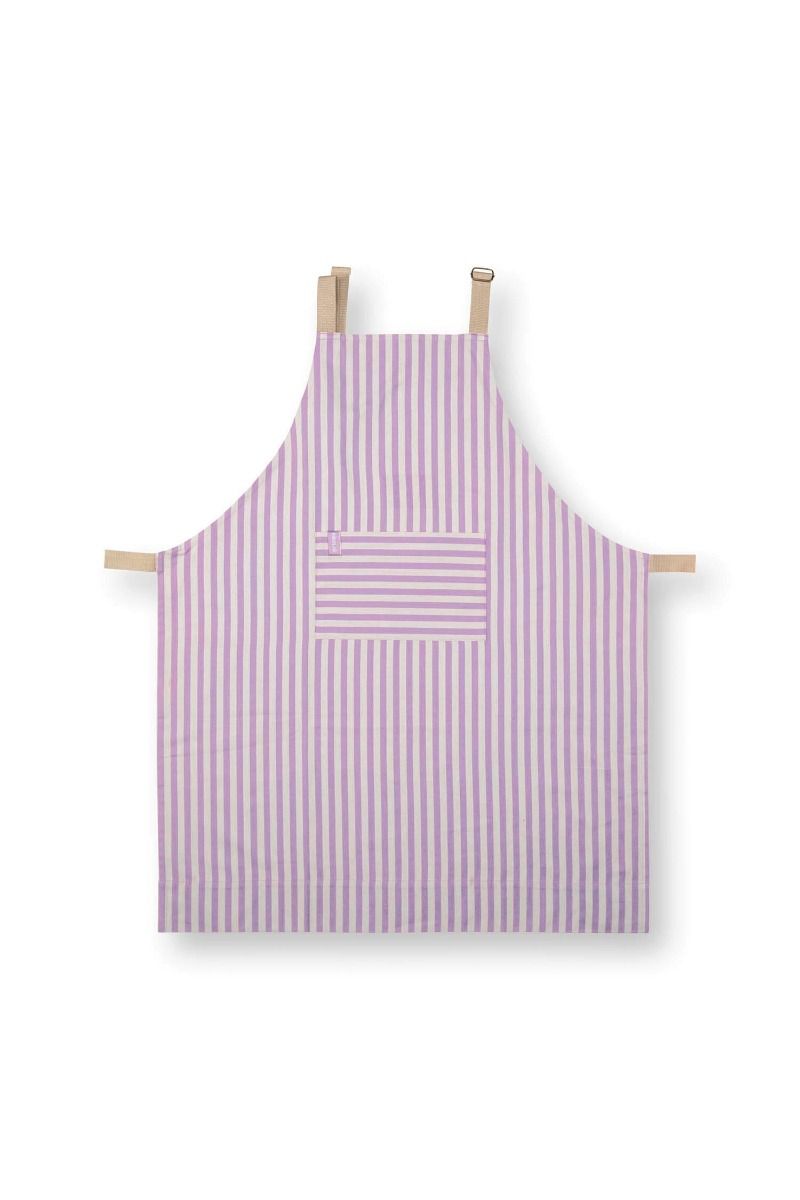 pip studio Stripes Keukenschort Lila Groen