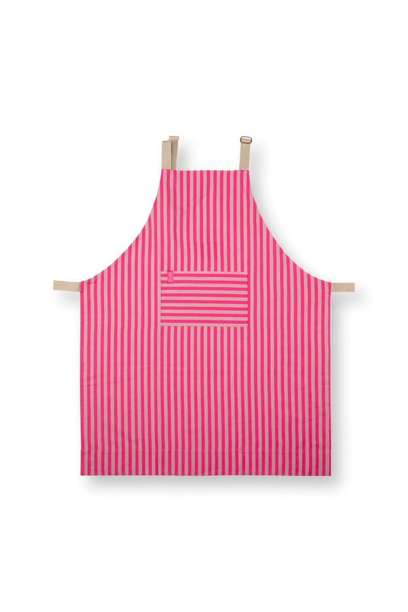 pip studio Stripes Keukenschort Roze Groen