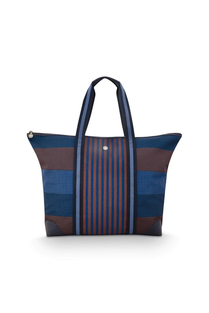 pip studio Tilda Tote Bag Large Streep Blauw Blauw