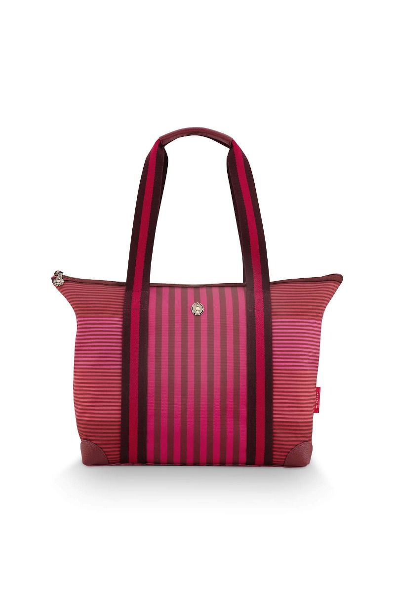 pip studio Tilda Tote Bag Medium Streep Roze Roze