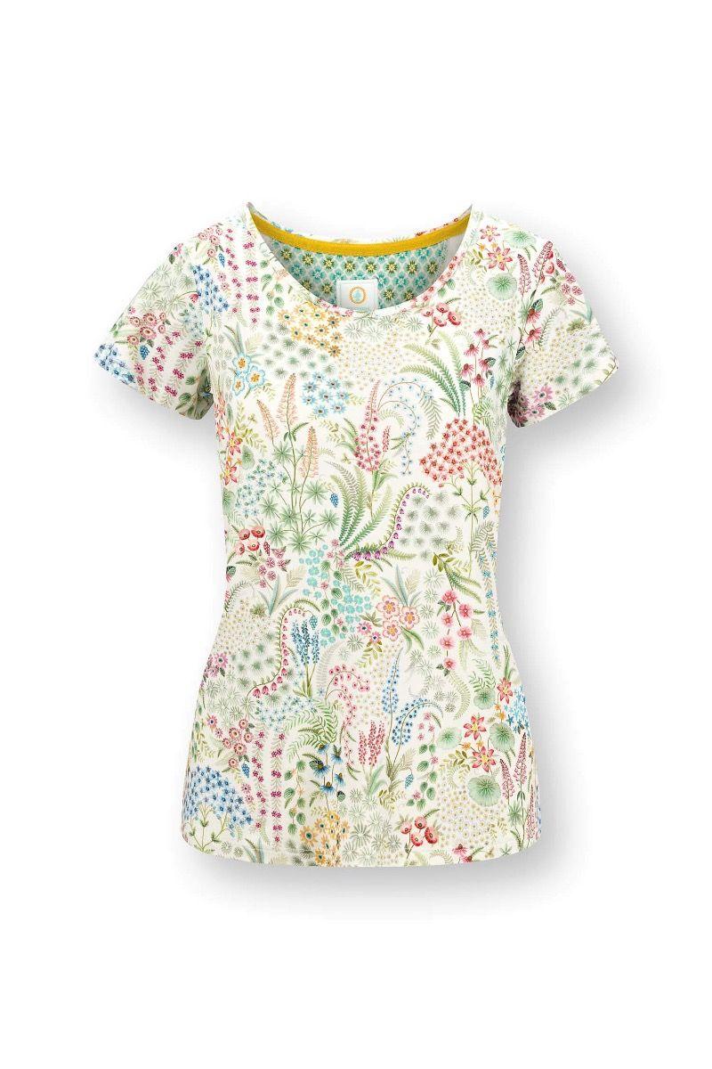 pip studio Tilly Top Korte Mouw Querida Wit
