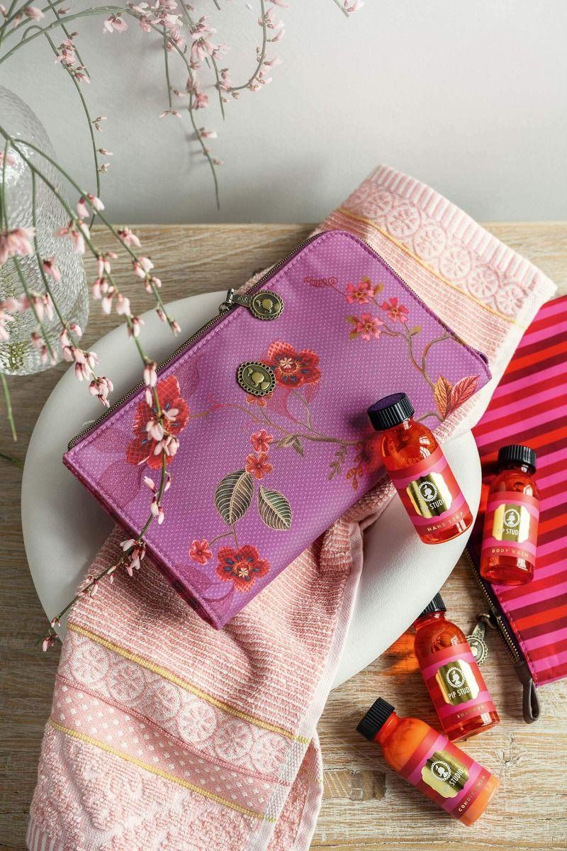 Pip Studio Toilettas Rits Kawai Flower Fuchsia