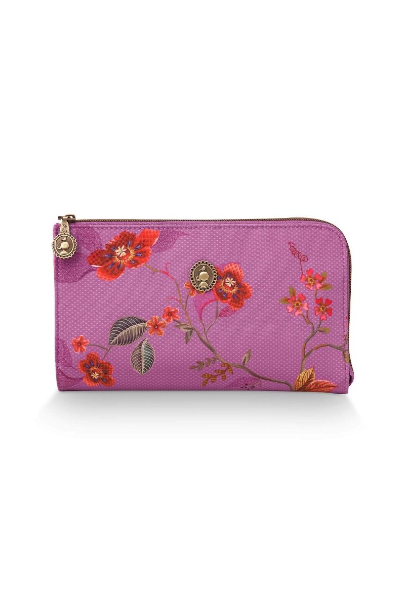 Pip Studio Toilettas Rits Kawai Flower Fuchsia