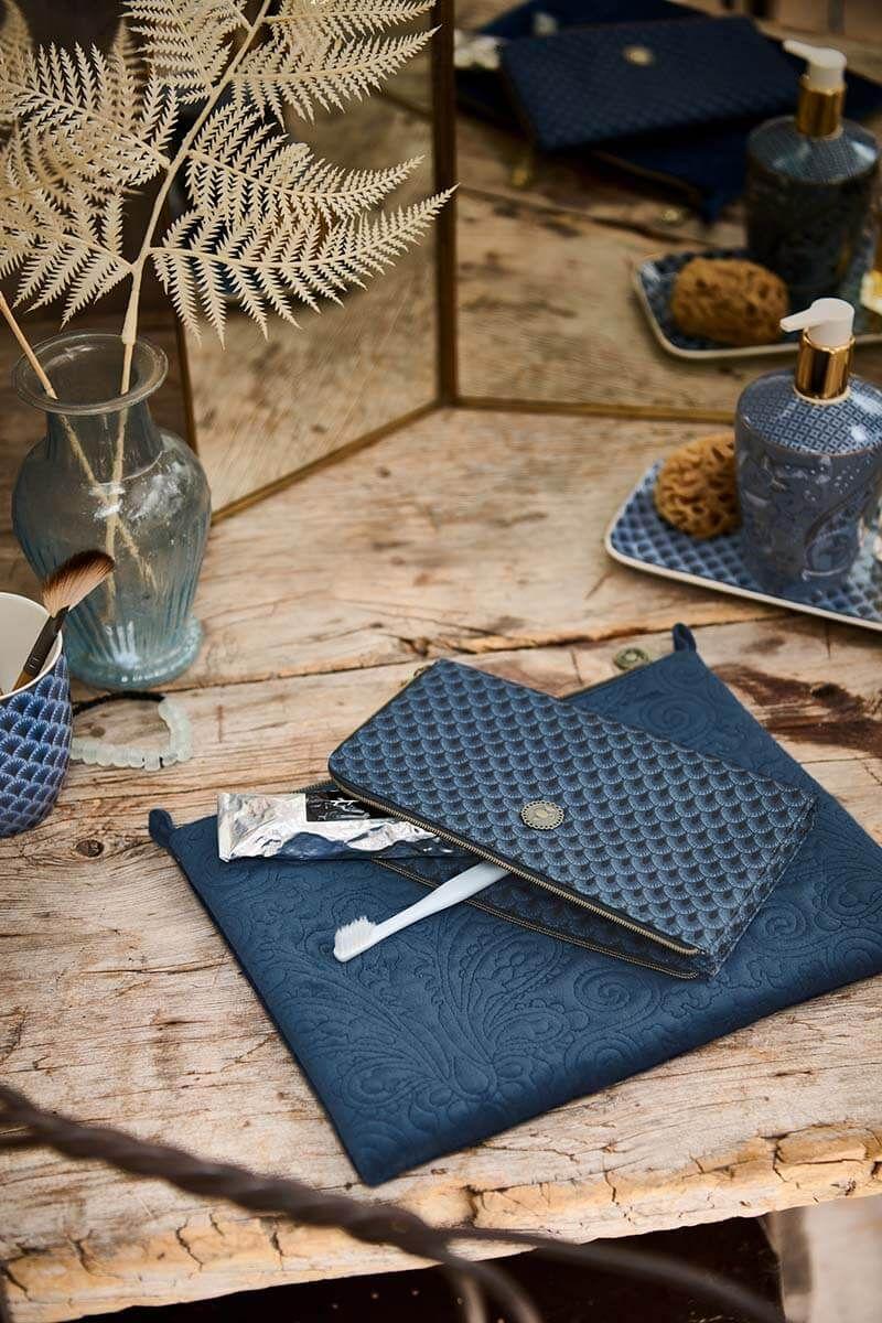 Pip Studio Toilettas Rits Suki Blauw Roze