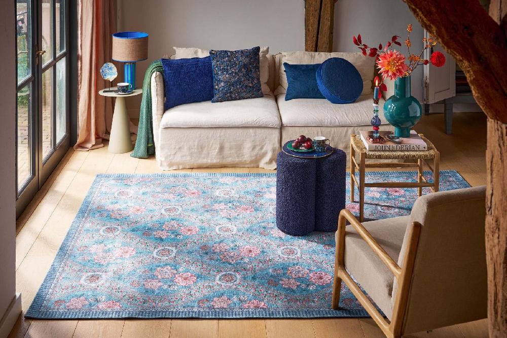 Pip Studio Vloerkleed Ornamento By Pip Blauw Wit