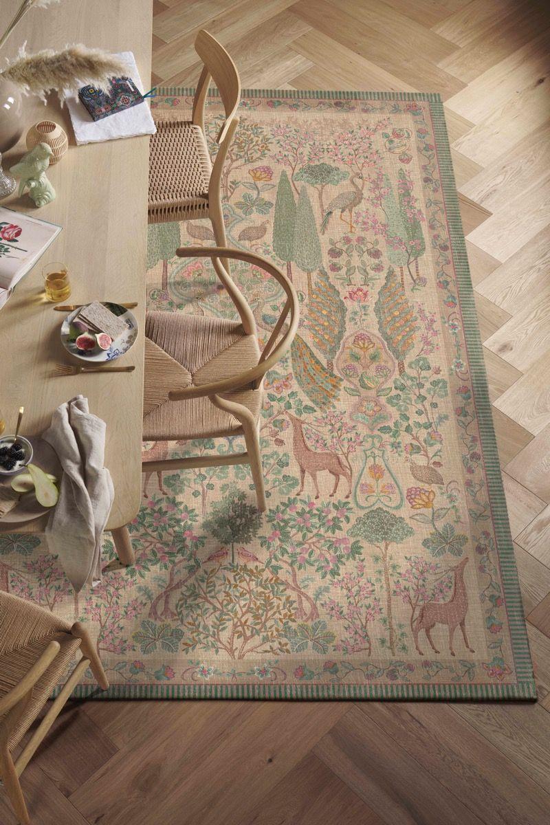 Pip Studio Vloerkleed Pavoni By Pip Khaki Groen