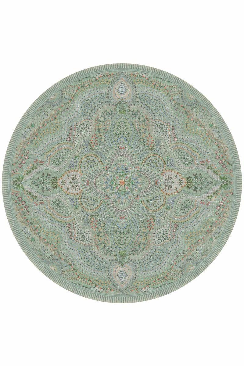 pip studio Rond Vloerkleed Alfombra by Pip Lichtgroen Zand